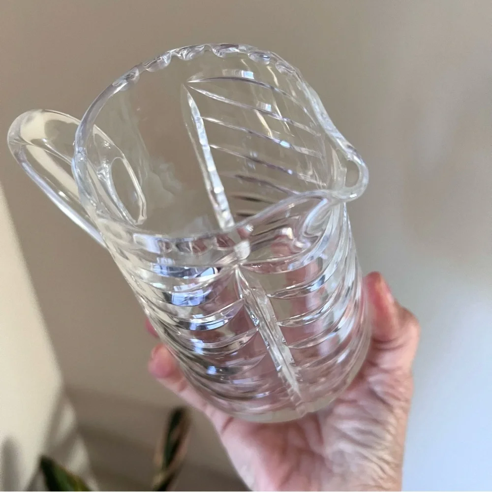 Royal Brierley Elegant Clear Crystal  Pitcher 5.5” tall excellent condition